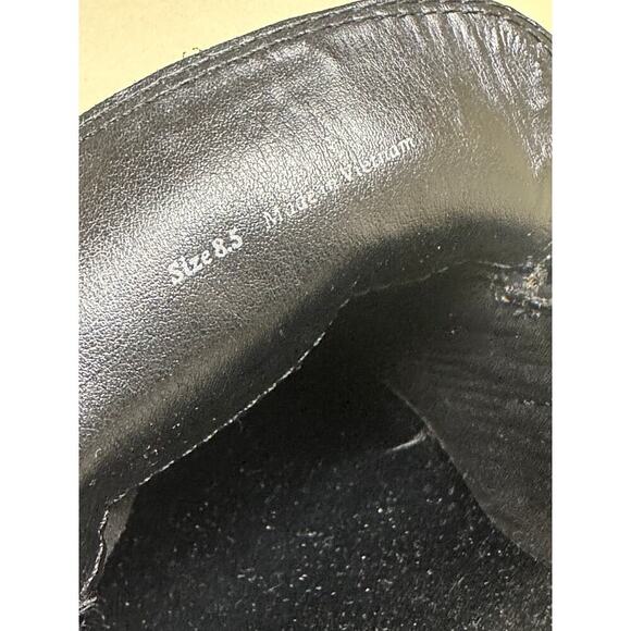 Dolce Vita Black Size 8.5 Platform Chunky Heel Loafers y2k 90s work Office Siren - Picture 12 of 13